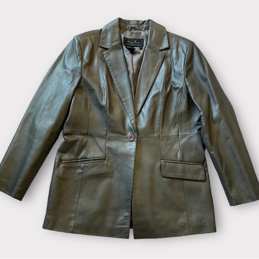 Vintage 90s/Y2K Leather Blazer Jacket